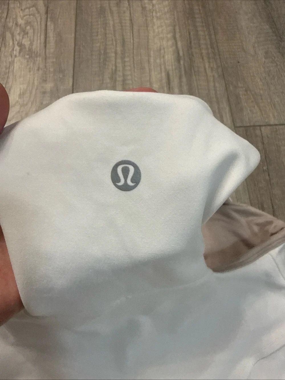 lululemon athletica White Tank Top with Taupe Lining